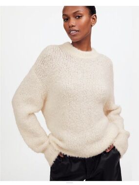 NWT Madewell Wool Alpaca Boucle Oversized Sweater Size S